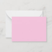 お子様向けのギンガムチェックのピンクのバラ色のカード ノートカード (裏面)