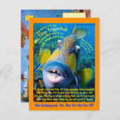 お子様向けのユーモアあふれるタイタントリガーフィッシュ - ポストカード (正面/裏面)