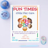 お子様向けデイケアのチラシをカスタマイズする チラシ (シングル)