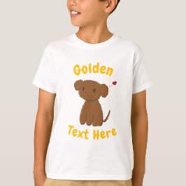 お子様向けパーソナライズ ゴールデンドゥードル 犬 Tシャツ