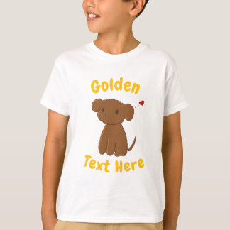 お子様向けパーソナライズ ゴールデンドゥードル 犬 Tシャツ