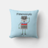 お子様向けロボットテーマの枕 クッション (正面)