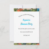 お子様向け恐竜パーティーお礼カード（名入れ） サンキューカード (裏面)