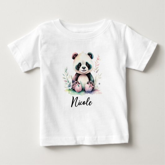 お子様向け パンダベア 幼児 キッズ ベビーTシャツ (正面)
