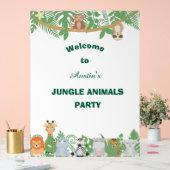 お子様向け 動物ジャングル パーソナライズ ウェルカムサイン アクリルサイン (ウェディング)