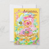 お子様専用のイースター フラット サンクス カード (正面)