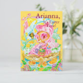 お子様専用のイースター フラット サンクス カード (スタンド正面)