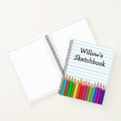 お子様専用のスケッチブック鉛筆 ノートブック (内部)
