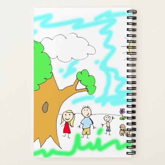 お子様専用のスケッチブック ノートブック (裏面)