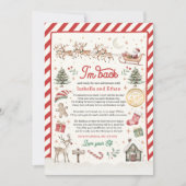 お子様専用の公式エルフ到着お手紙 招待状 (正面)