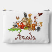 お子様専用の動物たちのランドセル アクセサリーポーチ (正面)