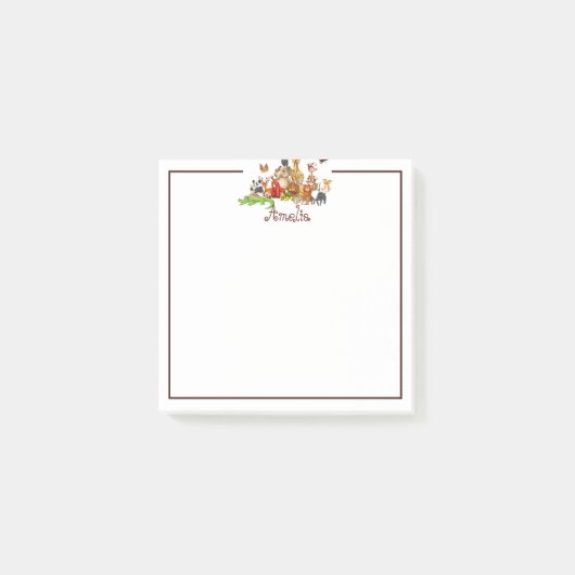 お子様専用の動物たち ポストイット (正面)