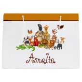 お子様専用の動物たち ラージペーパーバッグ (正面)