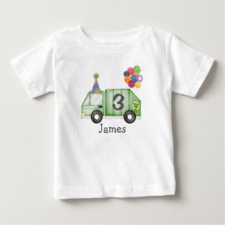 お子様専用ゴミ収集車の誕生日 ベビーTシャツ