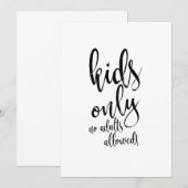 お子様専用テーブル カリグラフィー ウェディングサイン お手頃価格 招待状 (正面/裏面)