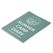 お子様専用 サマーキャンプ 日記 80ページ 縦線入り ノートブック (左側)