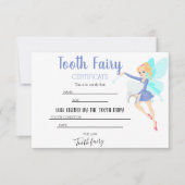 お子様専用 青い歯の妖精証明書 サンキューカード (正面)