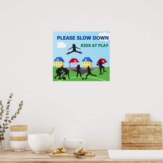 お子様遊はYardの看板を下さい ポスター (キッチン)