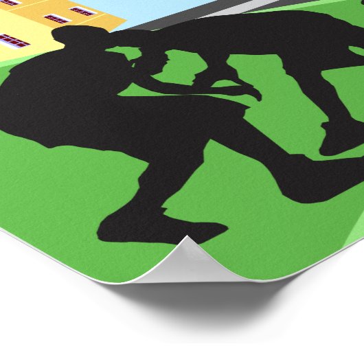 お子様遊はYardの看板を下さい ポスター (角)