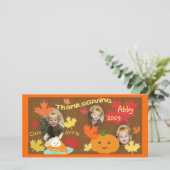 お子様/家族の感謝祭フォトカード シーズンカード (スタンド正面)