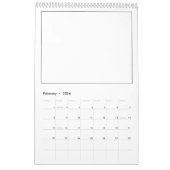 お子様 – 自分のカレンダーに色を付空白のける カレンダー (2月 2026)