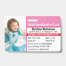 お子様 ID 写真 識別 緊急時 アレルギー情報 バッジ