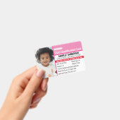 お子様 ID 写真 識別 緊急時 アレルギー情報 バッジ (手持ち)