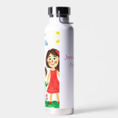 お子誇りを持った様のアートワークの使用 ウォーターボトル (左面)