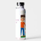 お子誇りを持った様のアートワークの使用 ウォーターボトル (右面)
