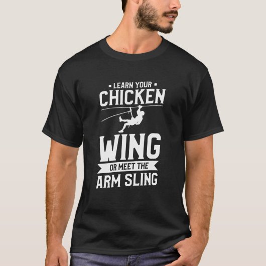 お学前の鶏の翼または腕のスリングを満たす Tシャツ (正面)