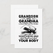 お孫さんとおばあちゃんの絆は折れない贈り物になれない 出欠カード (正面/裏面)