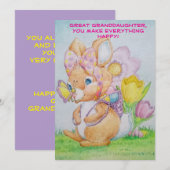 お孫さんのための特別なイースターカード シーズンカード (正面/裏面)