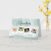 お孫さんの写真コラージュカード 祖母へ カード (黄色い花)