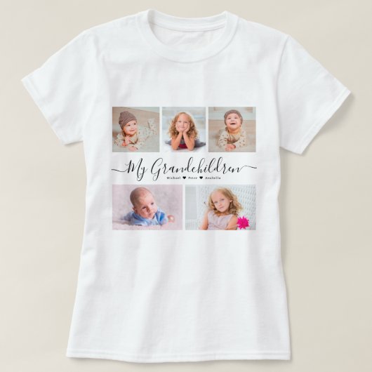 お孫さんの写真コラージュTシャツ Tシャツ (デザイン正面)