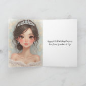 お孫さんの16歳の誕生日 おしゃれなシルバー カード (内部)