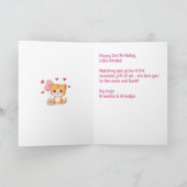 お孫さんの2歳の誕生日おめでとう カード (内部)