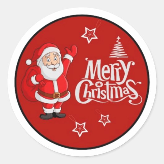 お宅でのクリスマスのよろこび ラウンドシール (正面)