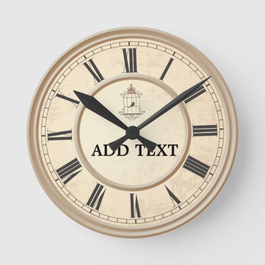 お宅の春に甘い鳥が入る ラウンド壁時計 (正面)