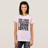 お守りのためにコーヒーTおもしろいシャツが Tシャツ (正面フル)