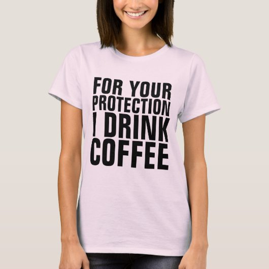 お守りのためにコーヒーTおもしろいシャツが Tシャツ (正面)