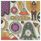 お守りハネデウ生地 ファブリック (クローズアップ)