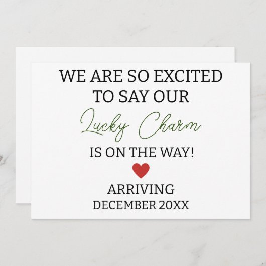 お守り妊娠なんて言われてうれしいよ 案内状 (正面/裏面)