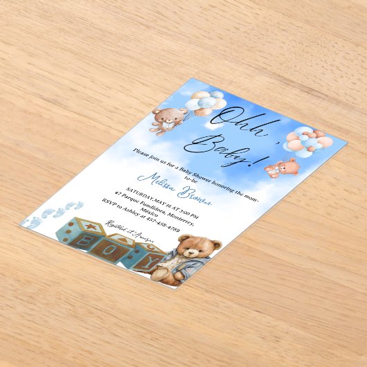 お守り アクリル招待状 (レイダウン)