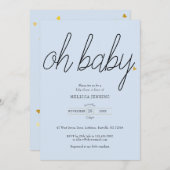 お宝ベイビー ゴールド ラブ ハート ベイビーシャワー / スプリンкл 招待状 (正面/裏面)