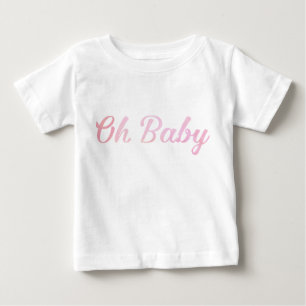 お宝ベイビー パーソナライズ ピンク ガーリー ガール ベビーTシャツ
