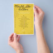 お宝ベビー　彼女はどちらが好き？ゲーム チラシ (ハンドル)