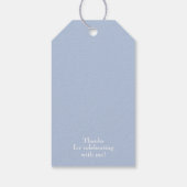 お宝物！男の子ベイビーシャワーブルーギフトタグ ギフトタグ (裏面)