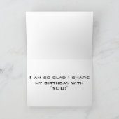 お客おっちょこちょいの様との真の幸せな共有誕生日 カード (内部)