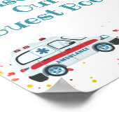 お客さまにサインしてアラームのサイン ポスター (角)