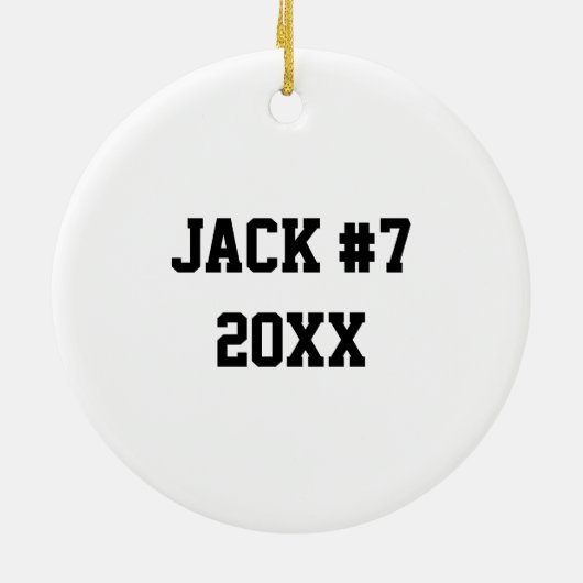 お客さまリクエスト少年サッカー選手オーナメント セラミックオーナメント (裏面)